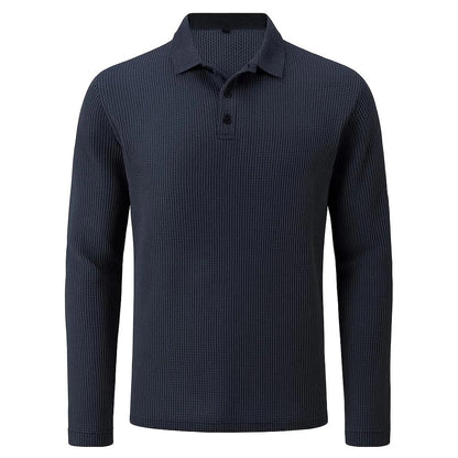 Theo - Bequemes Longsleeve-Polohemd für Männer