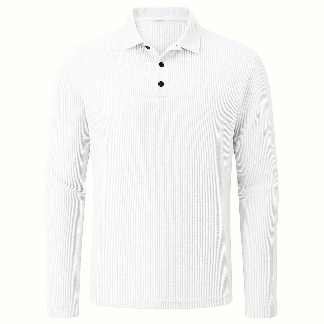 Theo - Bequemes Longsleeve-Polohemd für Männer