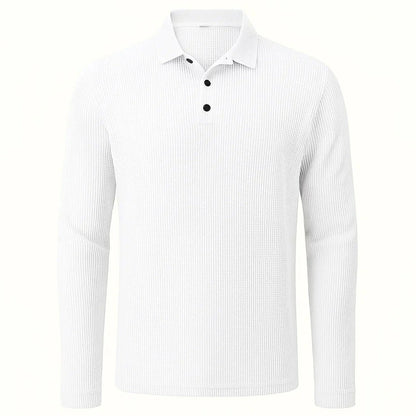 Theo - Bequemes Longsleeve-Polohemd für Männer