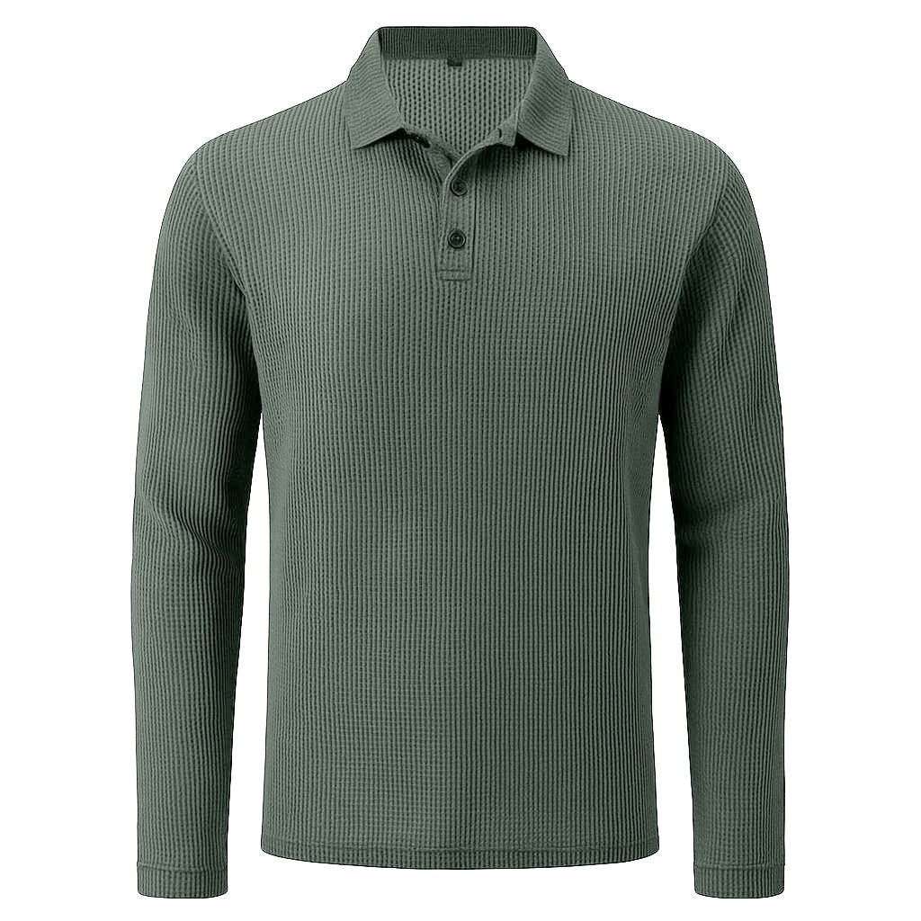 Theo - Bequemes Longsleeve-Polohemd für Männer
