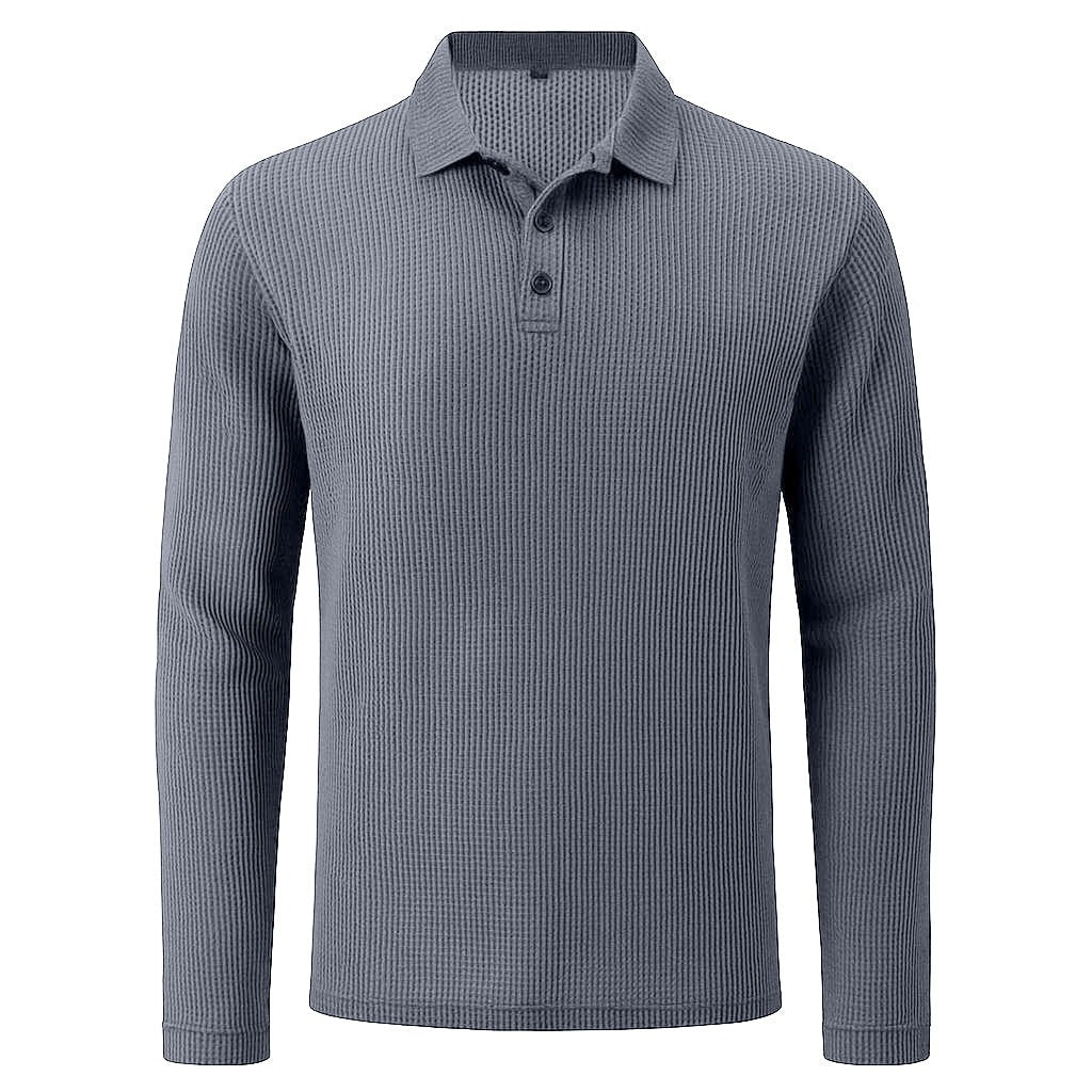 Theo - Bequemes Longsleeve-Polohemd für Männer