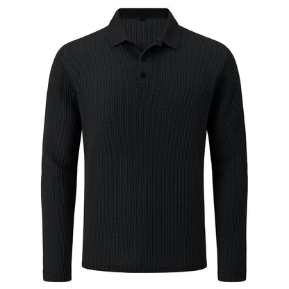 Theo - Bequemes Longsleeve-Polohemd für Männer